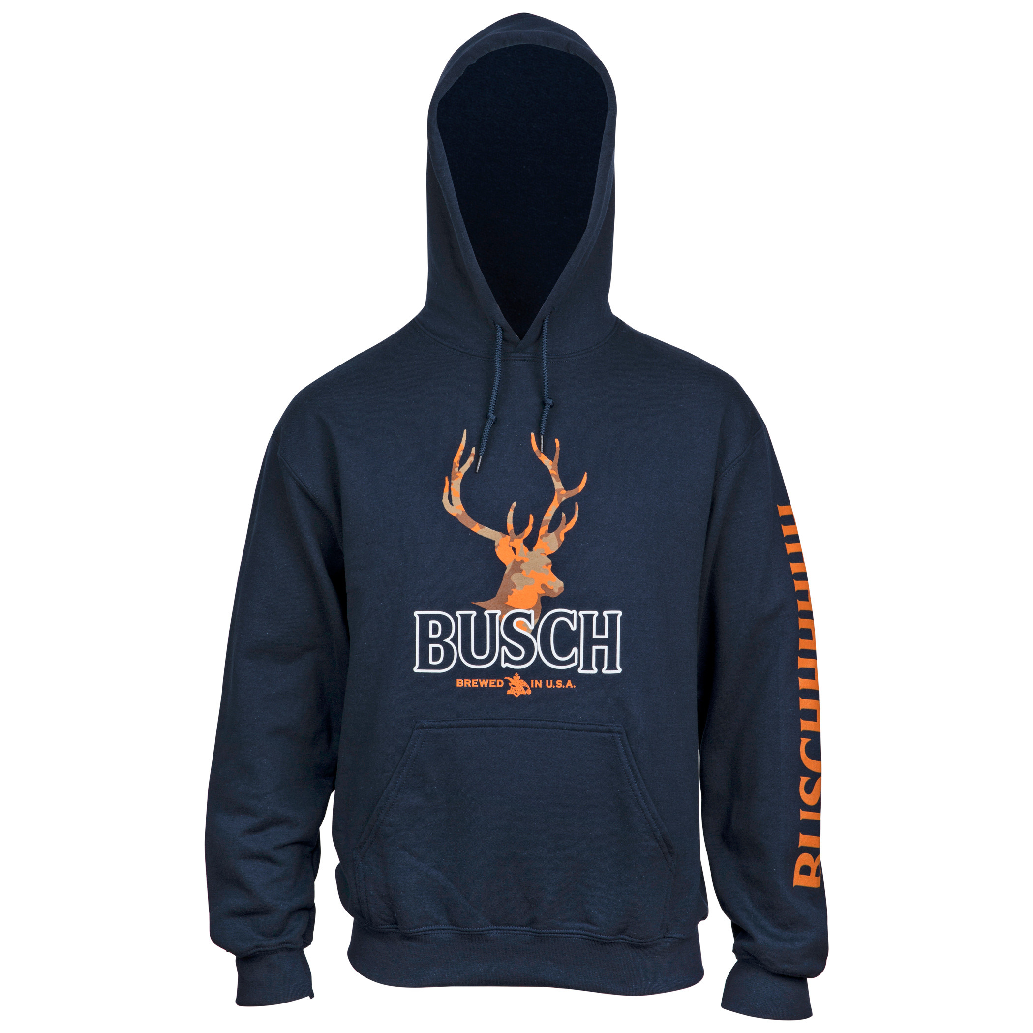 Busch Orange Hunter Camo Deer Hoodie